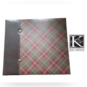 K&Company Scrapbook, Hardcover 12x12 Argyle Plaid, 20 Sheets -NWOT, original box